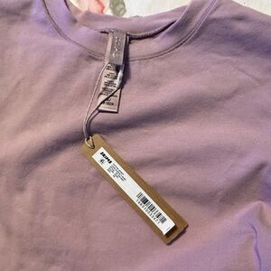 SKIMS COTTON JERSEY LONG SLEEVE T-shirt in Dusk pink XS NWT 💕